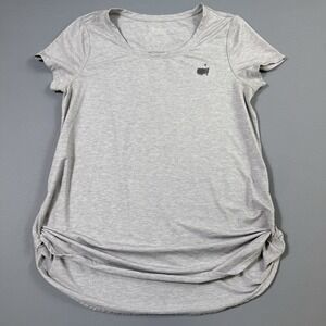 Masters Tech Active T-Shirt Womens Small Grey Twist Short Sleeve Performance EUC